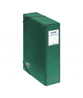 Dohe Caja para Proyectos Lomo 9cm - Carton Forrado con Papel Impreso y Plastificado - Cierre con Gomas - Color Verde