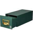 Mariola Fichero Carton Forrado en Geltex Nº1 para 500 Fichas - Medidas 125x95x250mm - Resistente y Duradero - Color Verde