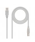 Nanocable Cable de Impresora USB-A 2.0 Macho a USB-B Macho 1m