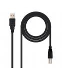 Nanocable Cable de Impresora USB-A 2.0 Macho a USB-B Macho 4.50m