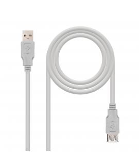 Nanocable Cable Prolongador USB-A 2.0 Macho a USB-A Hembra 1m