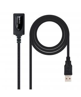 Nanocable Cable Prolongador con Amplificador USB-A 2.0 Macho a USB-A Hembra 5m