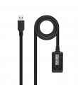 Nanocable Cable Prolongador con Amplificador USB-A 3.0 Macho a USB-A Hembra 5m