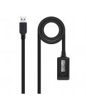 Nanocable Cable Prolongador con Amplificador USB-A 3.0 Macho a USB-A Hembra 10m