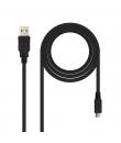 Nanocable Cable USB-A 2.0 Macho a Micro-USB Macho 3m