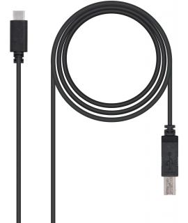 Nanocable Cable de Impresora USB-B 2.0 Macho a USB-C Macho 1m