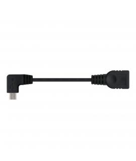 Nanocable Cable Micro USB 2.0 OTG Acodado Macho a USB-A Hembra 15cm