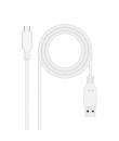Nanocable Cable USB 3.1 Gen2 10Gbps 3A USB-C/M-A/M - 1.0m - Color Blanco