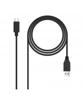 Nanocable Cable USB 3.1 Gen2 10Gbps 3A USB-C/M-A/M 2m - Color Negro