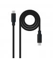 Nanocable Cable USB 3.1 Gen2 5A USB-CM-USB-CM 1.5m - Color Negro