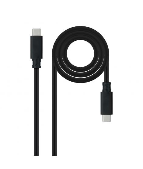 Nanocable Cable USB 3.1 Gen2 5A USB-C/M-USB-C/M 1.5m - Color Negro