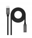 Nanocable Cable USB 3.2 Gen2x2 60W 4K/60Hz USB-C M/H - 0.5m - Color Negro