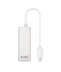 Nanocable Conversor USB-C a Ethernet Gigabit 10/100/1000 Mbps - 15 cm - Color Aluminio