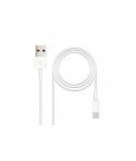 Nanocable Cable USB-A 2.0 Macho a Lightning Macho 1m - Color Blanco