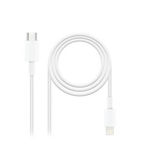 Nanocable Cable USB-C Macho a Lightning Macho 2m - Color Blanco