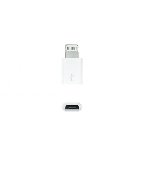 Nanocable Adaptador Lightning a Micro USB - LightningM-Micro BH - Color Blanco