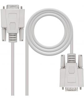 Nanocable Cable Serie RS232 DB9 Macho a DB9 Hembra 3m - Color Beige