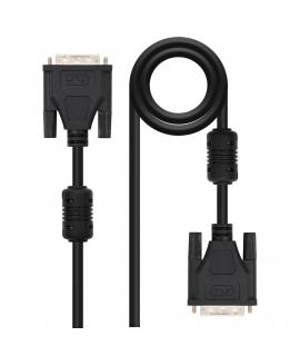 Nanocable Cable DVI Dual Link 24+1 Macho a DVI 24+1 Macho 5m - Color Negro