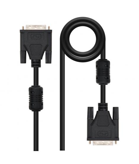 Nanocable Cable DVI Dual Link 24+1 Macho a DVI 24+1 Macho 5m - Color Negro