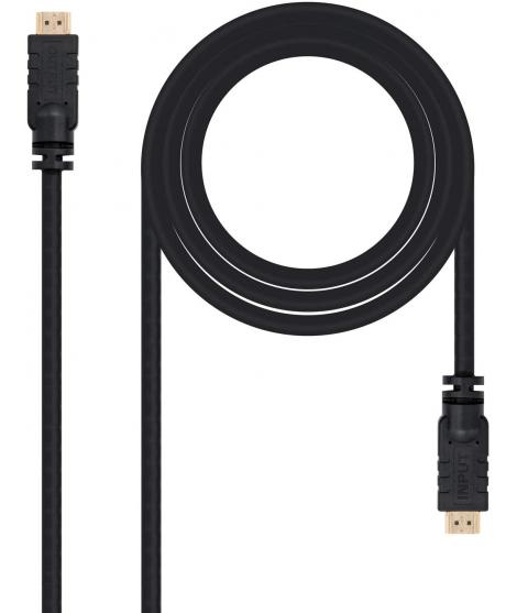 Nanocable Cable HDMI v1.4 con Repetidor Macho a HDMI v1.4 Macho 20m - Alta Velocidad - Color Negro