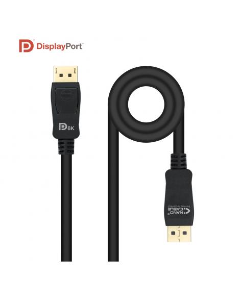 Nanocable Cable Displayport 1.4 Certif. Vesa DP/M-DP/M 1.5m - Color Negro