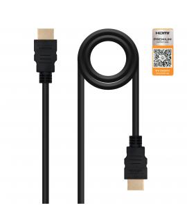 Nanocable Cable HDMI v2.0 Premiun Macho a HDMI v2.0 Premiun Macho 1m - 4K@60Hz 18Gbps - Alta Velocidad - Color Negro
