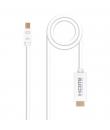 Nanocable Cable Conversor Mini DP Macho a HDMI v1.4 Macho 2m - Color Blanco