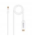 Nanocable Cable Conversor Mini DP Macho a HDMI v1.4 Macho 5m - Color Blanco
