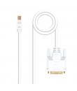 Nanocable Cable Conversor Mini DP Macho a DVI Macho 5m - Color Blanco