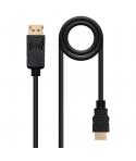 Nanocable Cable Conversor Displayport a HDMI - DPM - HDMIM - 1 m - Color Negro