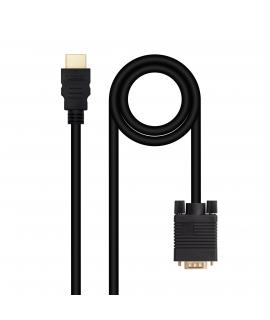 Nanocable Cable Conversor HDMI a VGA, HDMIM-VGAM 1.8m - Color Negro