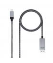 Nanocable Cable Conversor USB-C Macho a DisplayPort Macho 1.80m - Color Negro/Plata