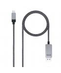 Nanocable Cable Conversor USB-C Macho a DisplayPort Macho 1.80m - Color NegroPlata