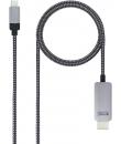 Nanocable Cable Conversor USB-C Macho a HDMI Macho 1.80m - Color Negro/Plata