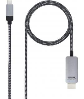 Nanocable Cable Conversor USB-C Macho a HDMI Macho 1.80m - Color Negro/Plata