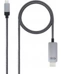 Nanocable Cable Conversor USB-C Macho a HDMI Macho 1.80m - Color NegroPlata