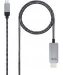 Nanocable Cable Conversor USB-C Macho a HDMI Macho 1.80m - Color Negro/Plata