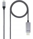 Nanocable Cable Conversor USB-C Macho a HDMI Macho 3m - Color Negro/Plata