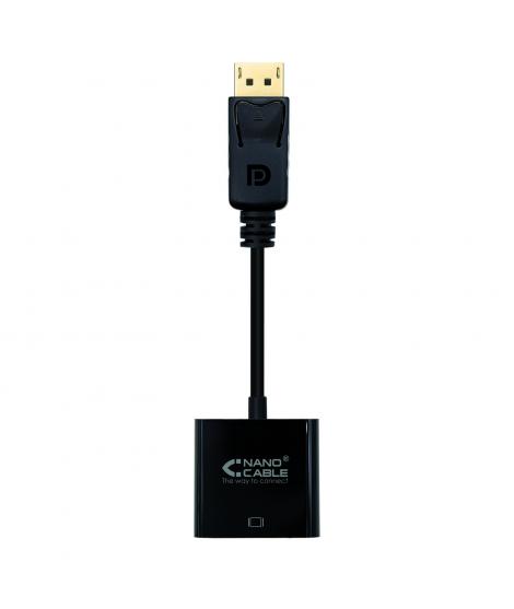 Nanocable Conversor Displayport a SVGA - Displayport /M-SVGA/H - 15 cm - Color Negro