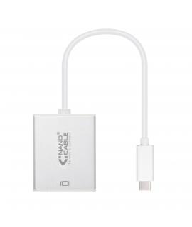 Nanocable Conversor USB-C a VGA. USB-CM - VGAH - Aluminio - 10 cm - Color Gris