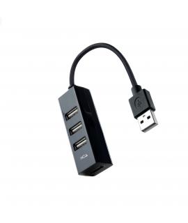 Nanocable Hub USB-A 2.0 con 4x USB-A 2.0 - Cable de 0.15m