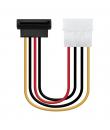 Nanocable Cable SATA Alimentacion Acodado 5.25" Molex 4pin Macho a SATA Hembra OEM 0.16m