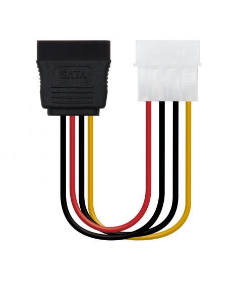 Nanocable Cable SATA Alimentacion 5.25" Molex 4pin Macho a SATA Hembra OEM 0.16m