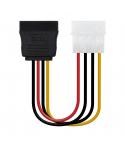 Nanocable Cable SATA Alimentacion 5.25" Molex 4pin Macho a SATA Hembra OEM 0.16m