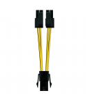 Nanocable Cable de Alimentacion para Microprocesador 4pin Hembra a 4+4pines Macho 0.15m