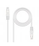 Nanocable Cable Red Latiguillo RJ45 CAT.6 UTP AWG24 - 25 cm - Color Blanco