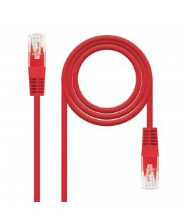Nanocable Cable de Red Latiguillo RJ45 Cat.6 UTP AWG24 1m - Color Rojo