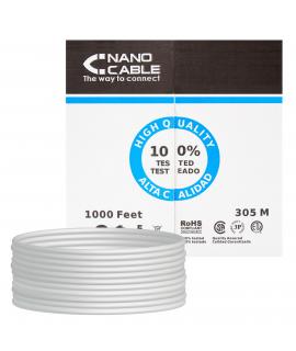 Nanocable Cable de Red RJ45 Cat.6 UTP Rigido AWG24 - Longitud 305m - Color Gris