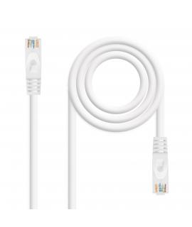 Nanocable Cable de Red Latiguillo RJ45 LSZH Cat.6a UTP AWG24 1m - Color Blanco