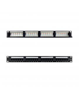 Nanocable Panel Parcheo 24 Puertos Cat.6A UTP 19 1U - Color Negro
